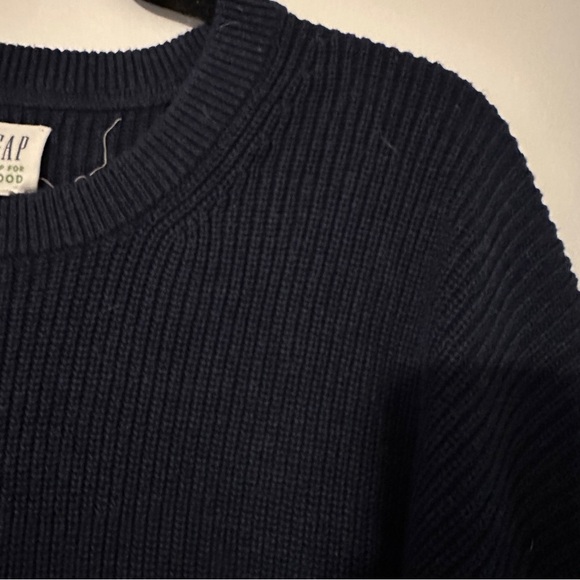 GAP FOR GOOD Men’s Knit Navy blue Sweater Crewneck XL Cotton - Picture 7 of 10